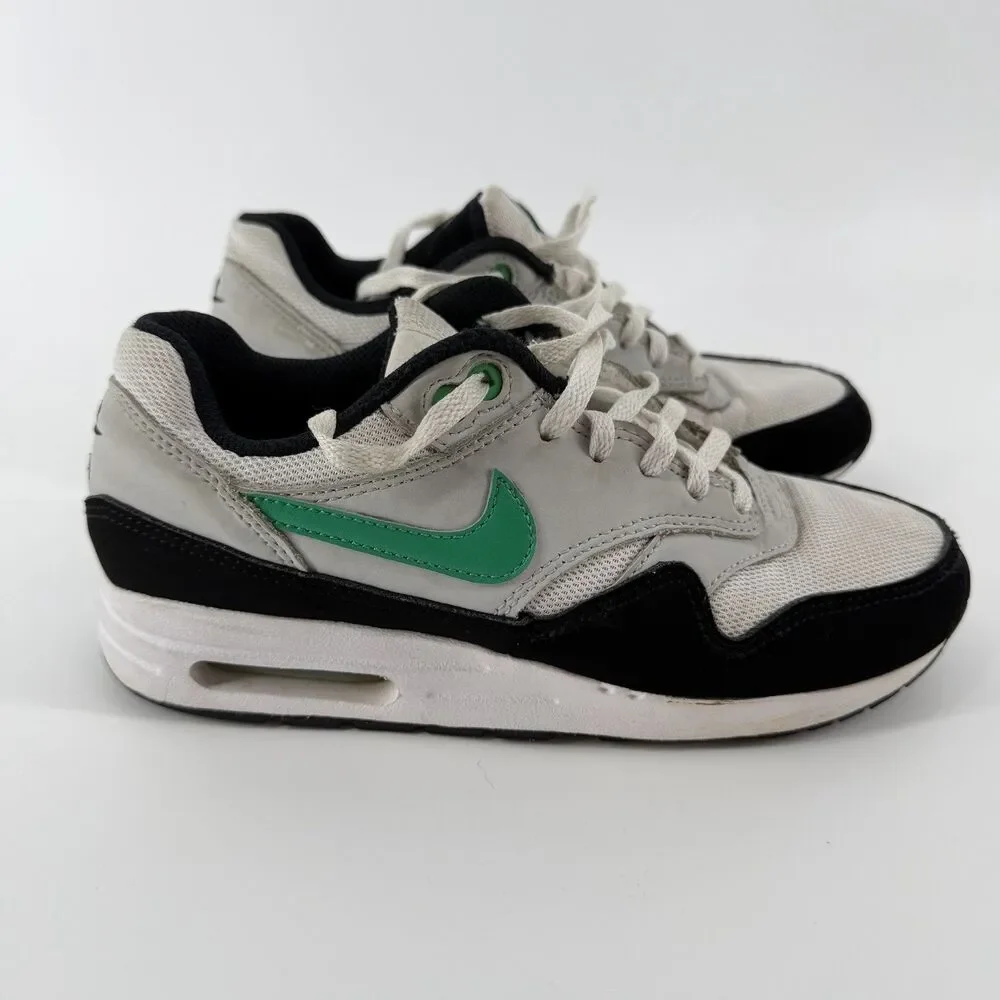 Nike Air Max 1 Shoes Sneakers Stadium Green White Black Boys 4.5Y